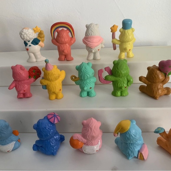 14 Vintage PVC 1980\'s‎ American Greetings Mini Care Bear Figures